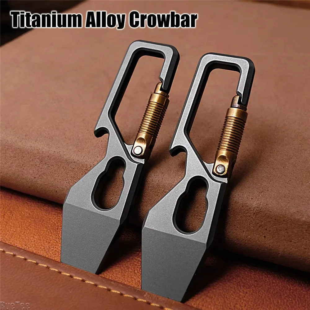 6cm 5-1 multi-função chaveiro  - Titanium Pry Bar avaliação e preço